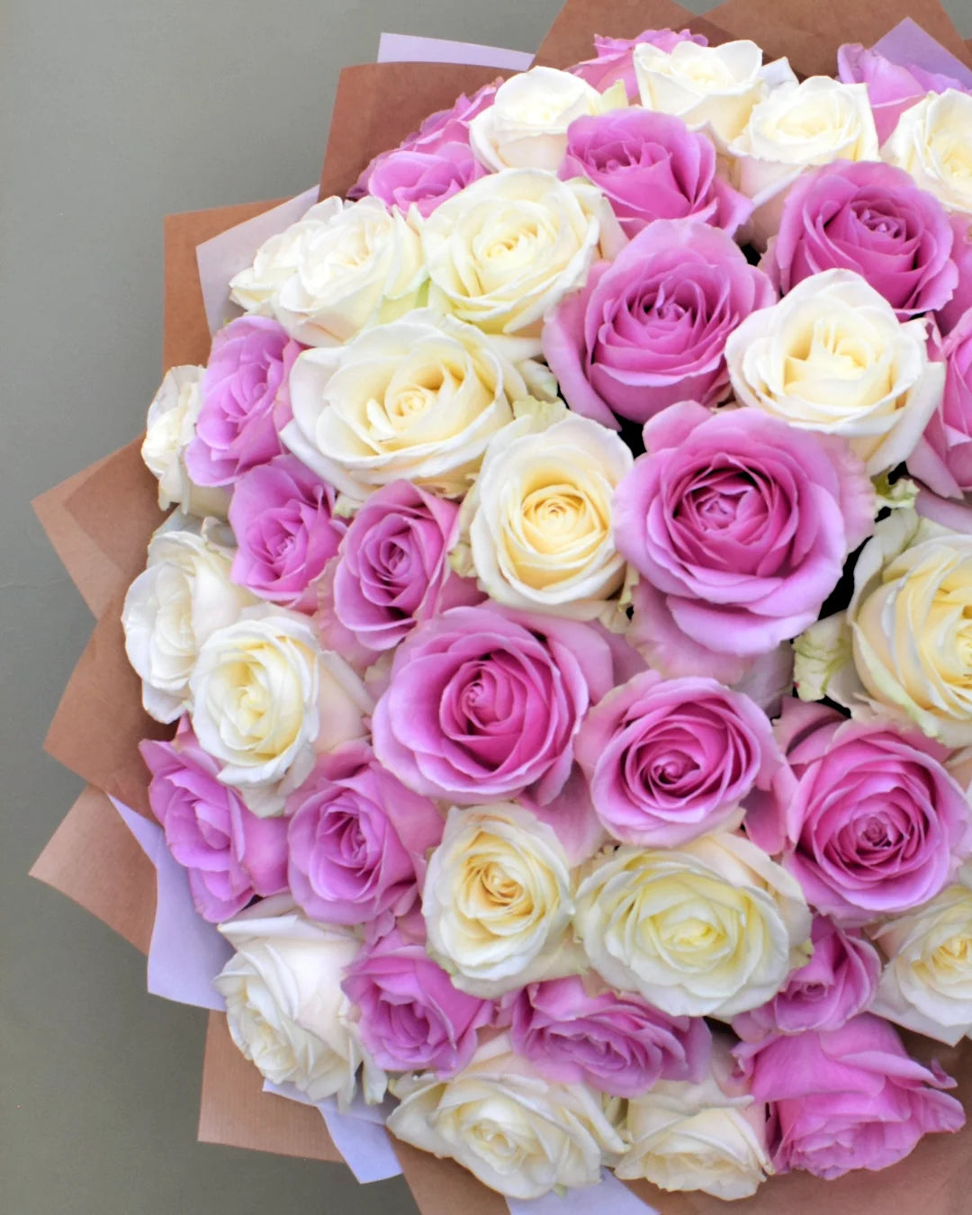 White & Pink Rose Bouquet